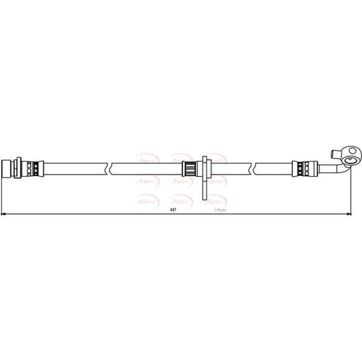 Apec Brake Hydraulic Hose Line Front Right fits Honda Cr-V III 2006-2012