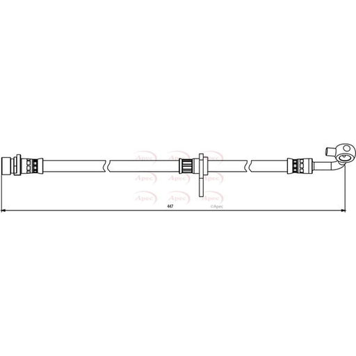 Apec Brake Hydraulic Hose Line Front Right HOS3863
