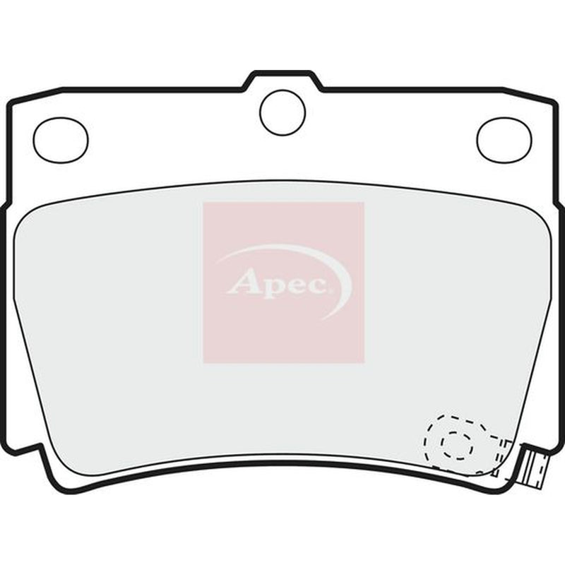 Apec Rear Brake Pad Set fits Mitsubishi Shogun Sport I 1996-2003 2.5 2.8 3.0
