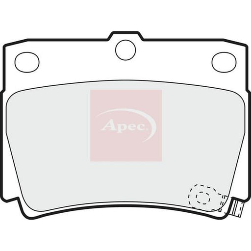 Apec Rear Brake Pad Set fits Mitsubishi Shogun Sport I 1996-2003 2.5 2.8 3.0