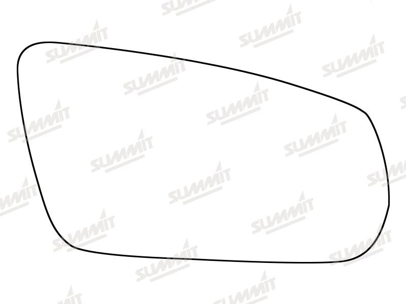 Summit Stick-On Standard Mirror Glass fits Ford Mustang 04 to 15 RHS Summit - Bars 4 Cars