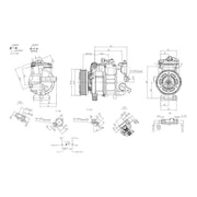 Hella Air Conditioning Compressor fits Audi A4 Allroad B8 2009-2016 2.0