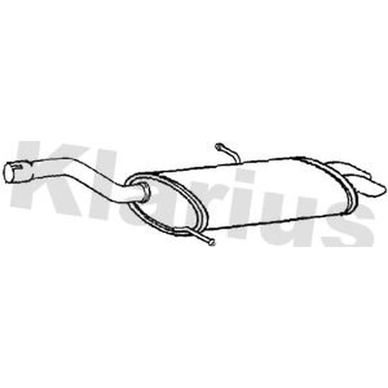 Klarius Box With Tail Pipe Rear fits Citroën C4 Grand Picasso I 2010-2013 2.0
