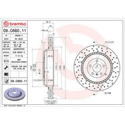 Brembo 2 x / Rear Brake Discs 09.C660.11-x2