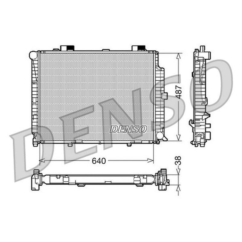 Denso Engine Radiator fits Mercedes-Benz E-Class 1996-1999 210.025