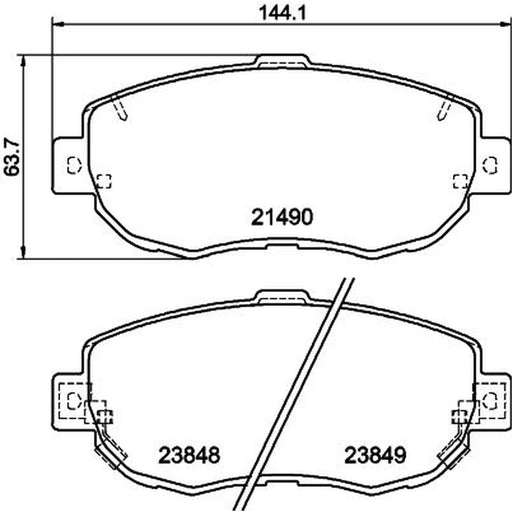 Mintex Front Brake Pad Set fits Lexus Gs 1993-2004