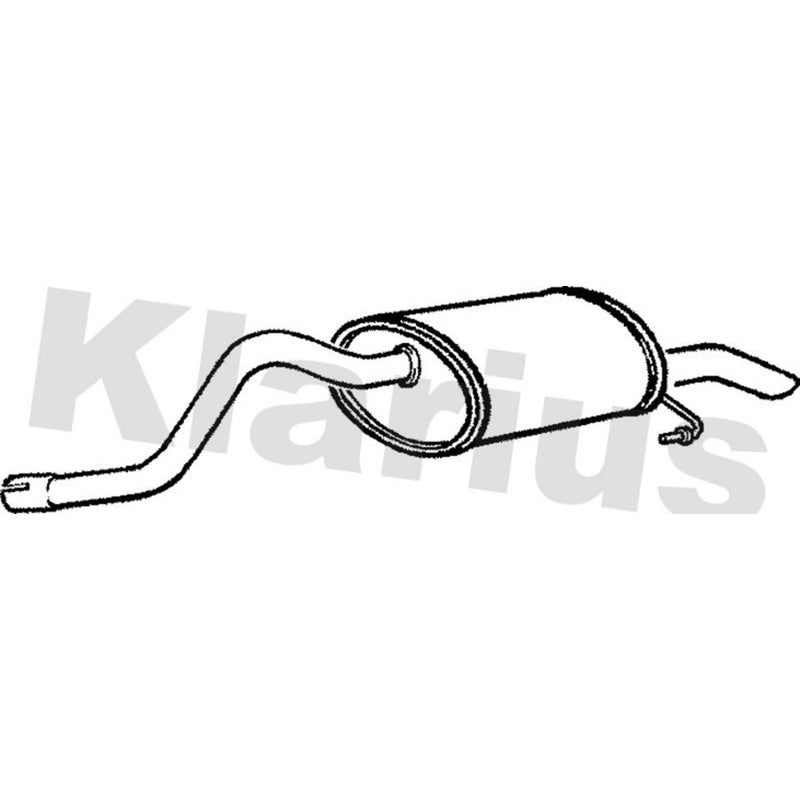 Klarius Box With Tail Pipe Rear fits Renault Clio 1998-2016 1.2