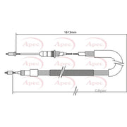 Apec Handbrake Cable Right Rear CAB1340