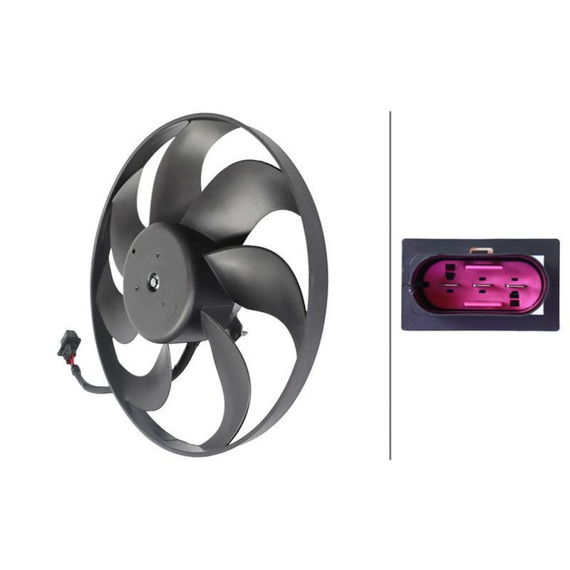 Hella Engine Cooling Fan Left fits Seat Cordoba 2002-2009 1.2 1.4 1.6 1.9 2.0