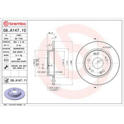 Brembo Front & Rear Brake Discs & Pads fits Honda Civic VIII 2005-2012 1.6 1.8