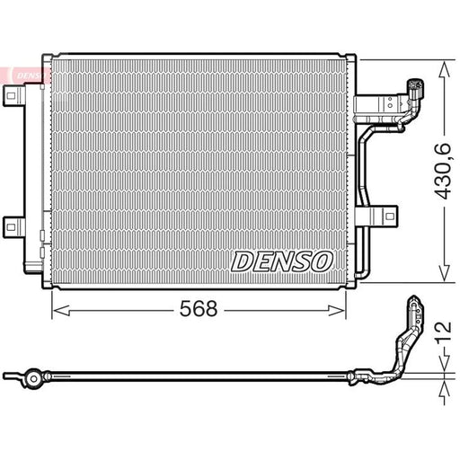 Denso Air Conditioning Condenser fits Mazda 3 2018-2020 1.5 2.0