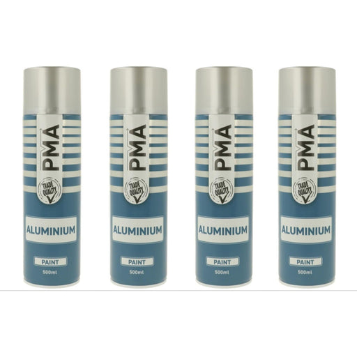 4x PMA Professional Aluminium 500ml Spray Paint High Coverage PMA - Dynamic Drive
