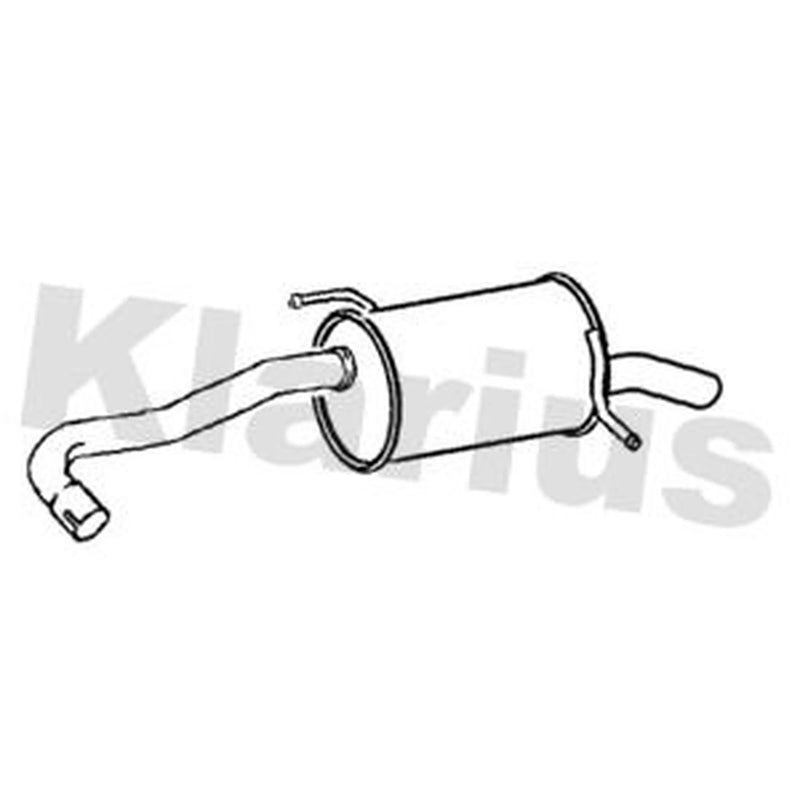 Klarius Box With Tail Pipe Rear fits Nissan Micra V 2016 on 0.9 1.0