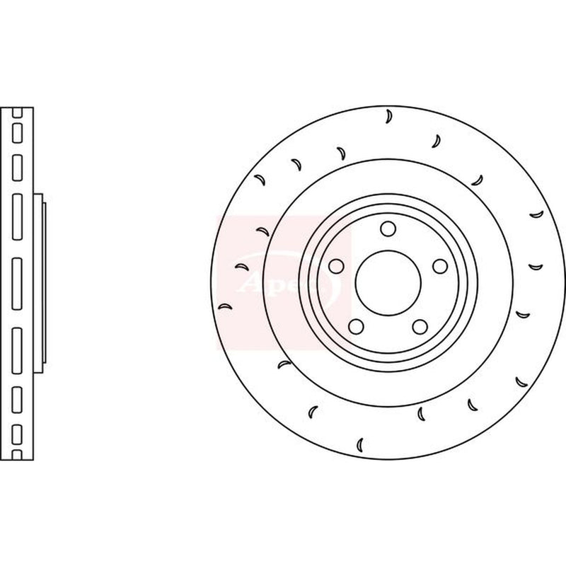 Apec 2 x / Brake Discs fits Jaguar Xk II 2006-2014 4.2 5.0