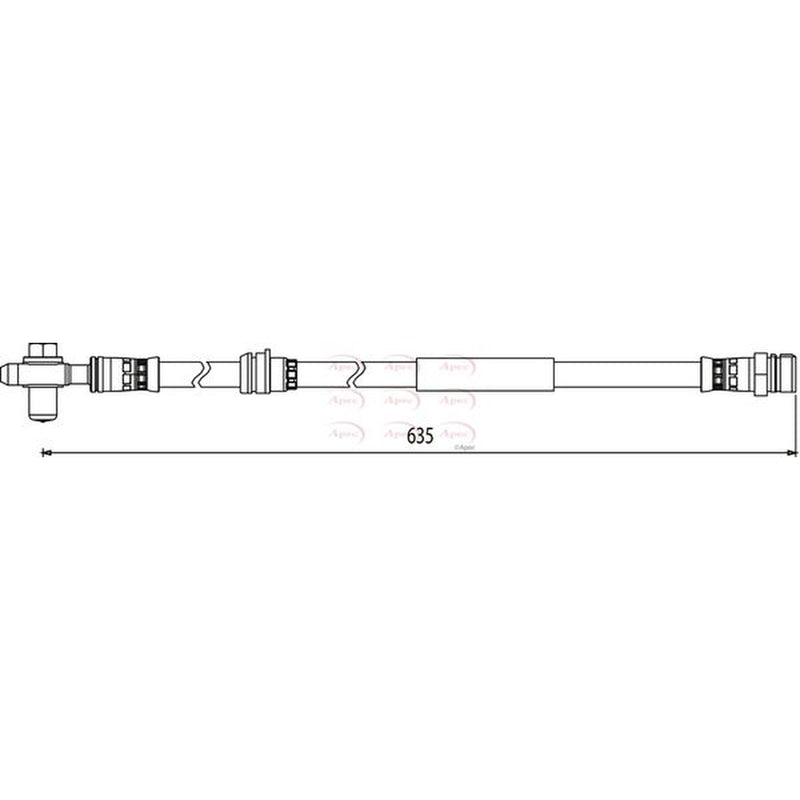 Apec Brake Hydraulic Hose Line Front fits Audi Tt 2006-2014 1.8 2.0