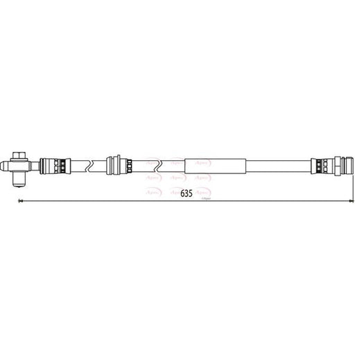 Apec Brake Hydraulic Hose Line Front fits Audi Tt 2006-2014 1.8 2.0