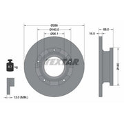 Textar 2 x Rear Brake Discs 93260703-x2