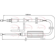 Apec Handbrake Cable Left Rear fits Land Rover Freelander 2 2006-2014 2.2 3.2