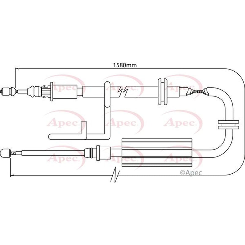 Apec Handbrake Cable Left Rear fits Land Rover Freelander 2 2006-2014 2.2 3.2