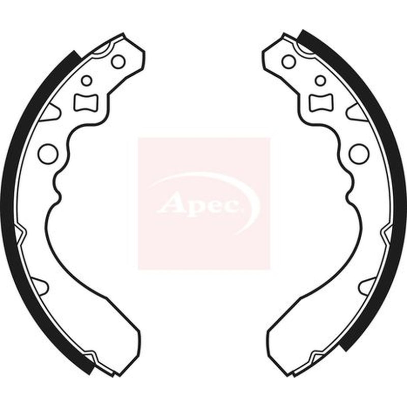 Apec Brake Shoe Set Axle Kit fits Daihatsu Cuore VII 2006-2007 0.7 1.0