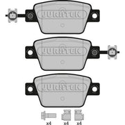 Juratek Rear Brake Pad Set fits Chrysler Delta 2011 on 1.4 1.6 2.0