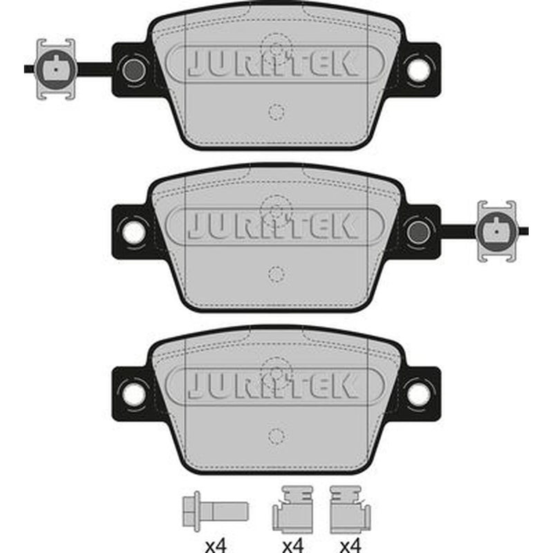Juratek Rear Brake Pad Set fits Chrysler Delta 2011 on 1.4 1.6 2.0