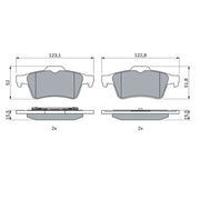 Bosch Front & Rear Pads fits Renault Latitude 2011 on 3.0