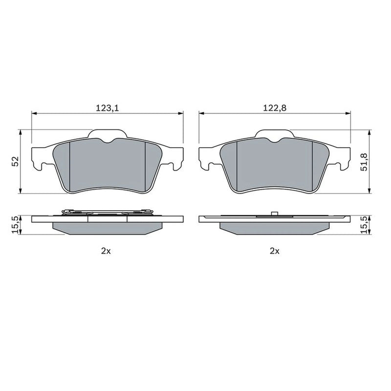 Bosch Front & Rear Pads fits Renault Megane II 2004-2009 2.0