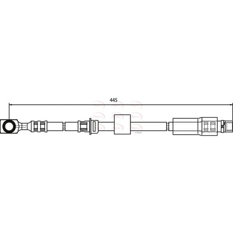 Apec Brake Hydraulic Hose Line Front fits Opel Astra H 2004-2010