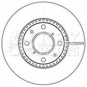 Key Parts 2 x Vented Front Brake Discs KBD4537-x2