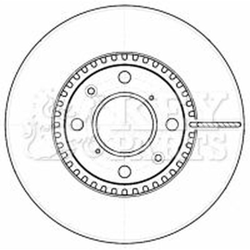 Key Parts 2 x Vented Front Brake Discs KBD4537-x2