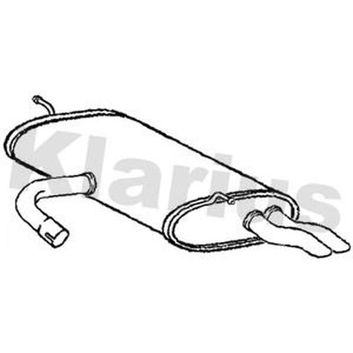 Klarius Box With Tail Pipe Rear fits VW T-Roc 2017 on 1.5