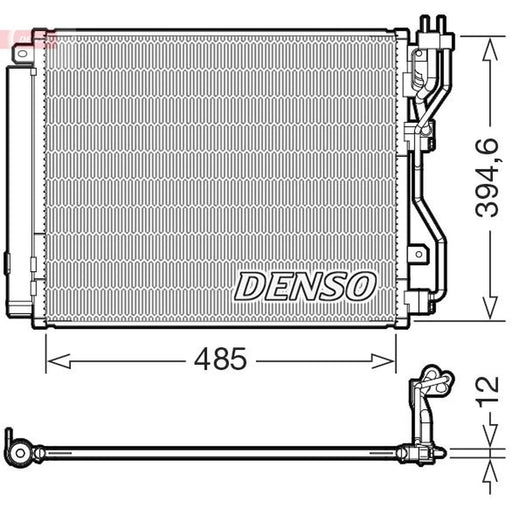 Denso Air Conditioning Condenser fits Kia Optima 2015-2019 1.7 2.0