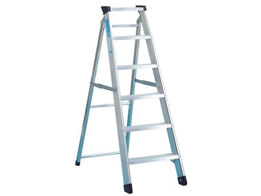 Zarges Industrial Swingback Steps, Open 1.30m Closed 1.44m 6 Rungs Zarges - Dynamic Drive