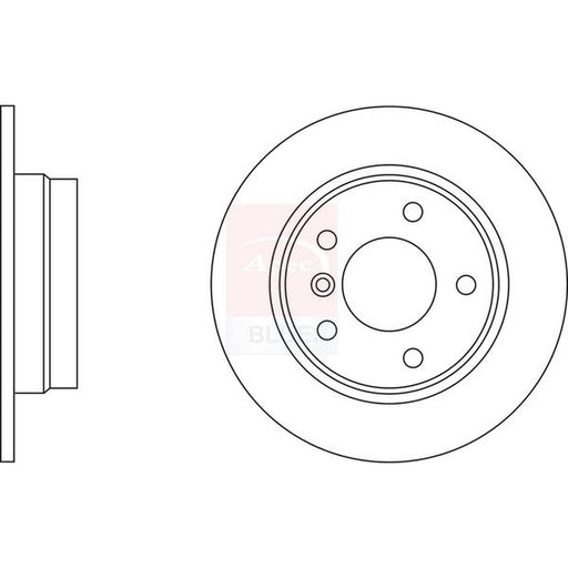 Apec 2 x Solid Brake Discs fits BMW Z4 Roadster 2002-2009 2.0 2.2 2.5