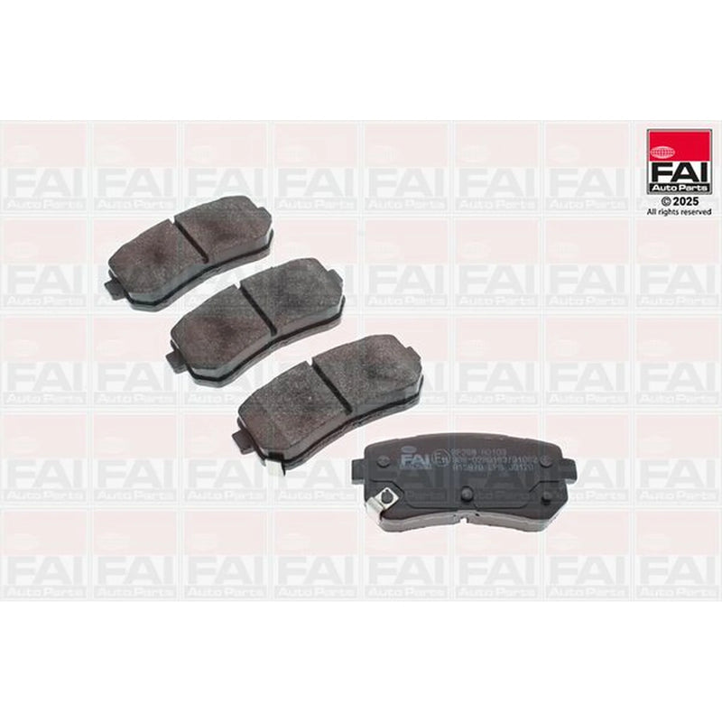 FAI Rear Brake Pad Set fits Hyundai Kona 2017-2023 1.0 1.6