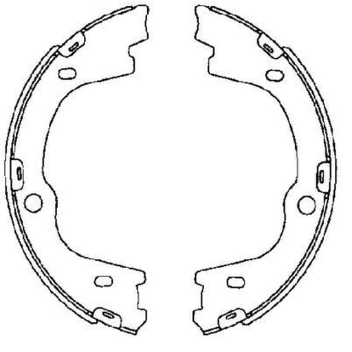 Mintex Parking Brake Shoe Set fits Hyundai I800 Travel 2008 on 2.5