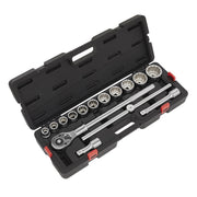 Sealey Premier Premier Socket Set 3/4"Sq Drive 12-point 15pc AK2583 Sealey Premier - Dynamic Drive