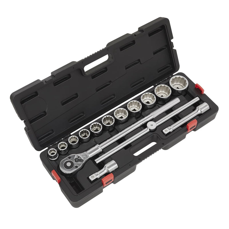 Sealey Premier Premier Socket Set 3/4"Sq Drive 12-point 15pc AK2583 Sealey Premier - Dynamic Drive
