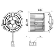 Mahle Heater Blower Fan AB 424 000S