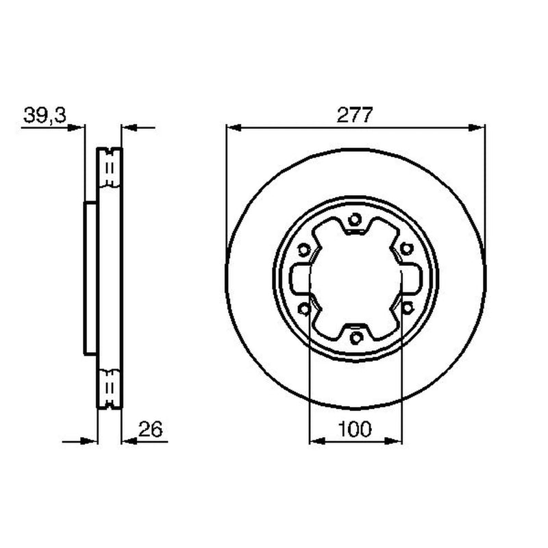 Bosch Front Brake Discs & Pads fits Nissan Pick Up 1997-2005 3.2