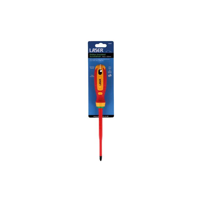 Laser Phillips Insulated Screwdriver Ph3 x 150mm - 8449 Laser - Dynamic Drive