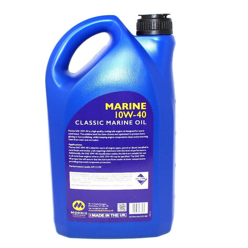 Morris Classic Marine Oil 10W 40 SAE 5L Marine Engine Oil for Classic Boats Morris - Dynamic Drive