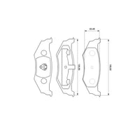 Bosch Front & Rear Pads fits Chrysler Sebring 2001-2007 2.0 2.4 2.7