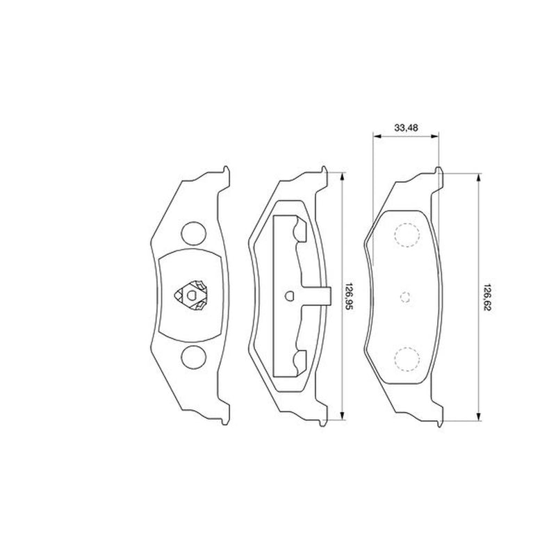 Bosch Front & Rear Pads fits Chrysler Sebring 2001-2007 2.0 2.4 2.7