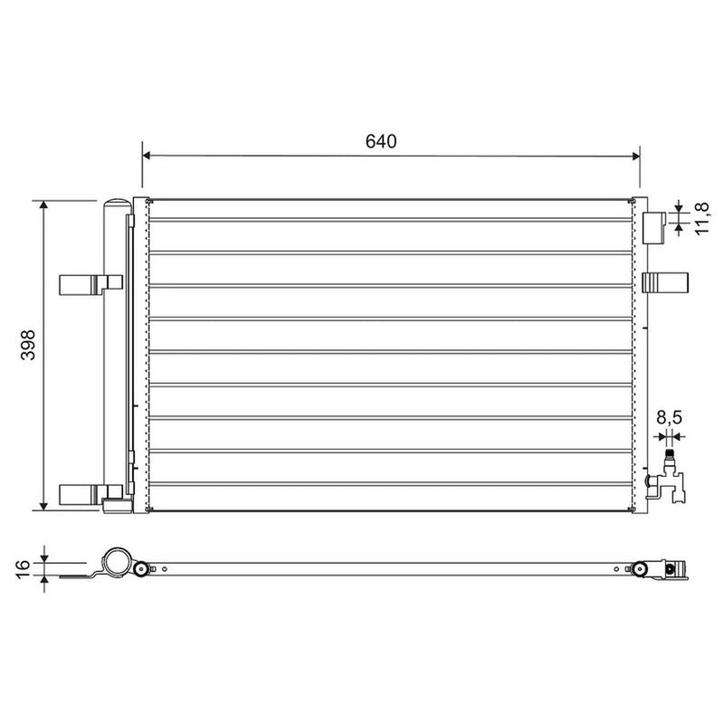 Valeo Air Conditioning Condenser 812661