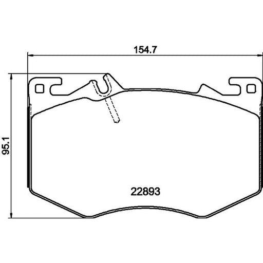 Mintex Front Brake Pad Set fits Mercedes-Benz A-Class 2018-2019