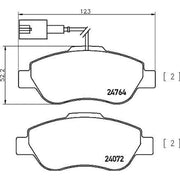 Brembo 4 x Front Brake Pad Set fits Fiat 500 C 2009 on 1.2