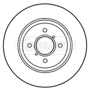 Borg & Beck Front Brake Vented Discs & Pads fits Suzuki Swift III 2010-2017 1.2