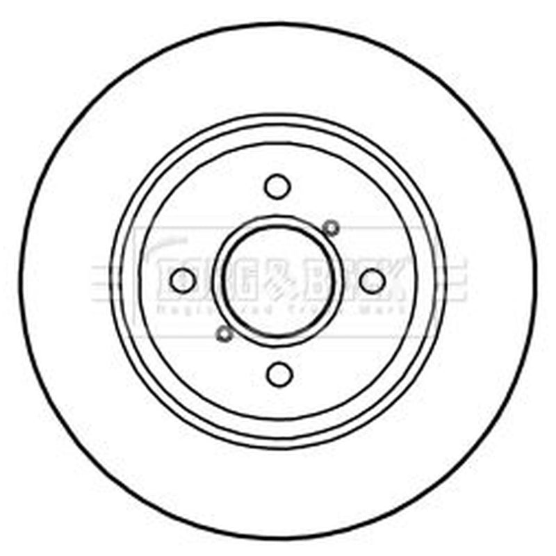Borg & Beck 2 x Vented Brake Discs fits Suzuki Swift III 2010-2017 1.2